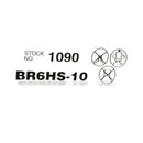 NGK Standard Spark Plugs - Stock -1090 BR6HS-10 - Tune Up Kit