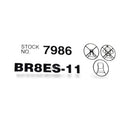 4 x Spark Plugs Made in Japan NGK Standard 7986 BR8ES-11 7986 BR8ES1 Tune Up Kit