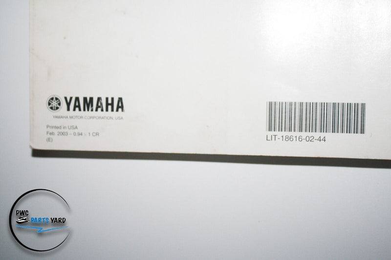 Yamaha Service Manual 2003 WaveRunner GP1300R LIT-18616-02-44