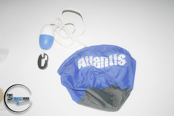 ATLANTIS HEAVY DUTY ANCHOR 12' LONG BUOY LINE JETSKI PWC SAND BAG DOCKING - BLUE