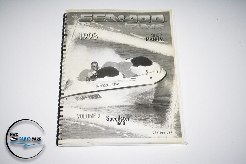 1998 Sea-Doo Shop Manual  Repair Shop Manual Jet Boats Volume 2 Speedster 1600 1