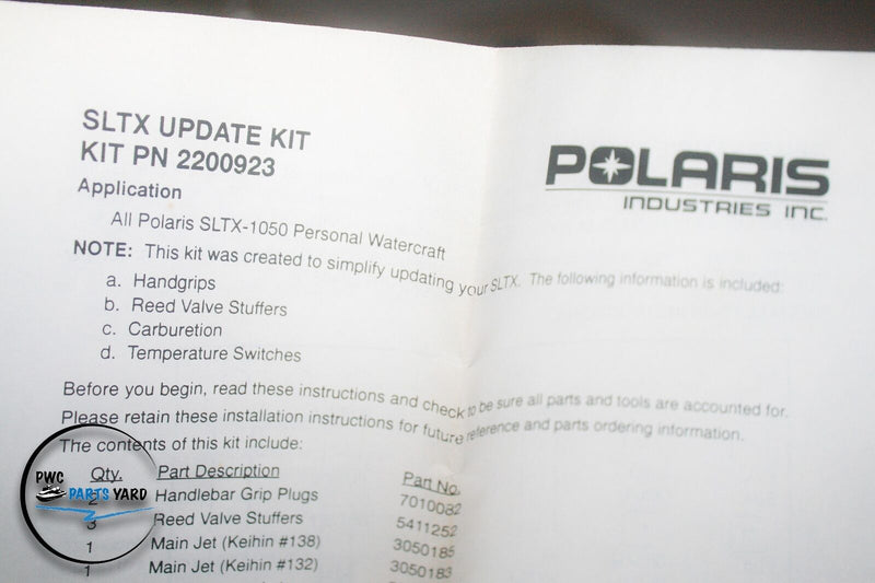 Polaris OEM SLTX 1050 update kit new 2200923
