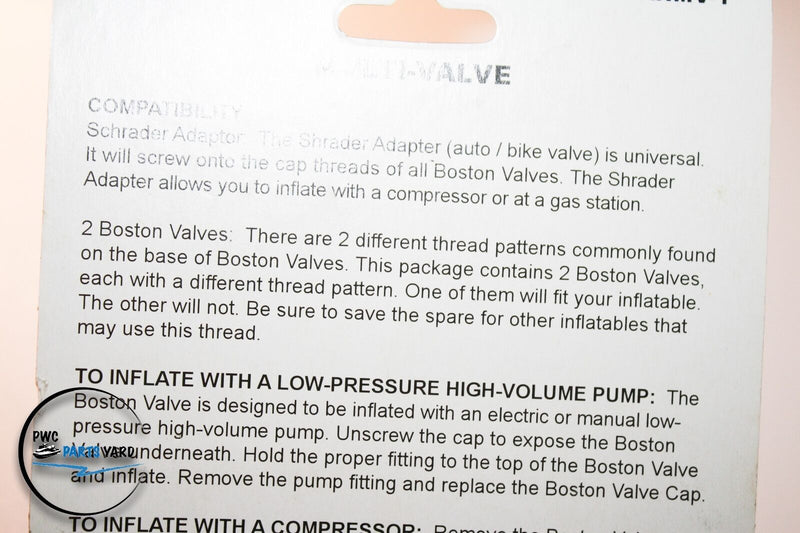 Airhead Multi-Valve Replaces or Upgrades all Boston Valves 4 Inflatables AHMV-1