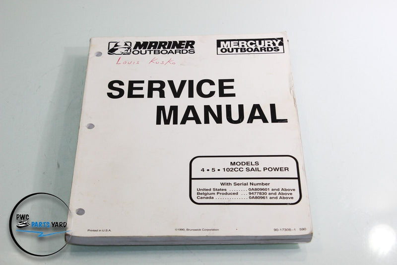 Mercury Outboard Service Manual STROKE 90-17306-1
