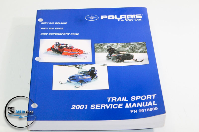 OEM 2001 Polaris Trail Sport Snowmobile Service Manual 9916685