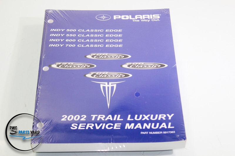 OEM POLARIS 2002 INDY CLASSIC 500 550 600 & 700 SNOWMOBILE SERVICE MANUAL