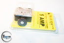 BLUE SEA SYSTEMS -7052 PUSH BUTTON CIRCUIT BREAKER 5 AMP QUICK CONNECT TERMINALS