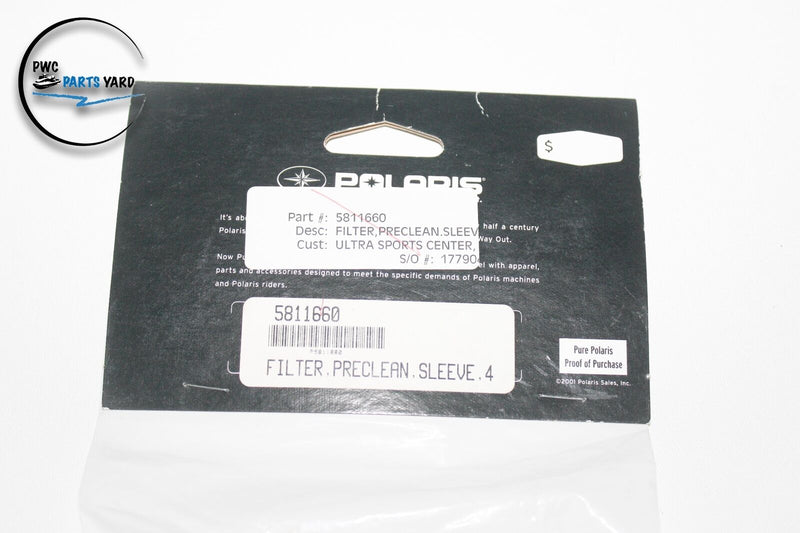 Polaris 5811660 Pre Clean Sleeve Filter 4" Sportsman Magnum 400 330 325 300 250